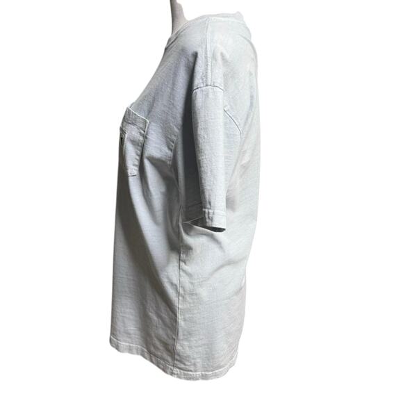 Teddy Fresh Classic Washed Pocket Light Blue Pocket Tee XS Embroidered Bear - Picture 4 of 8